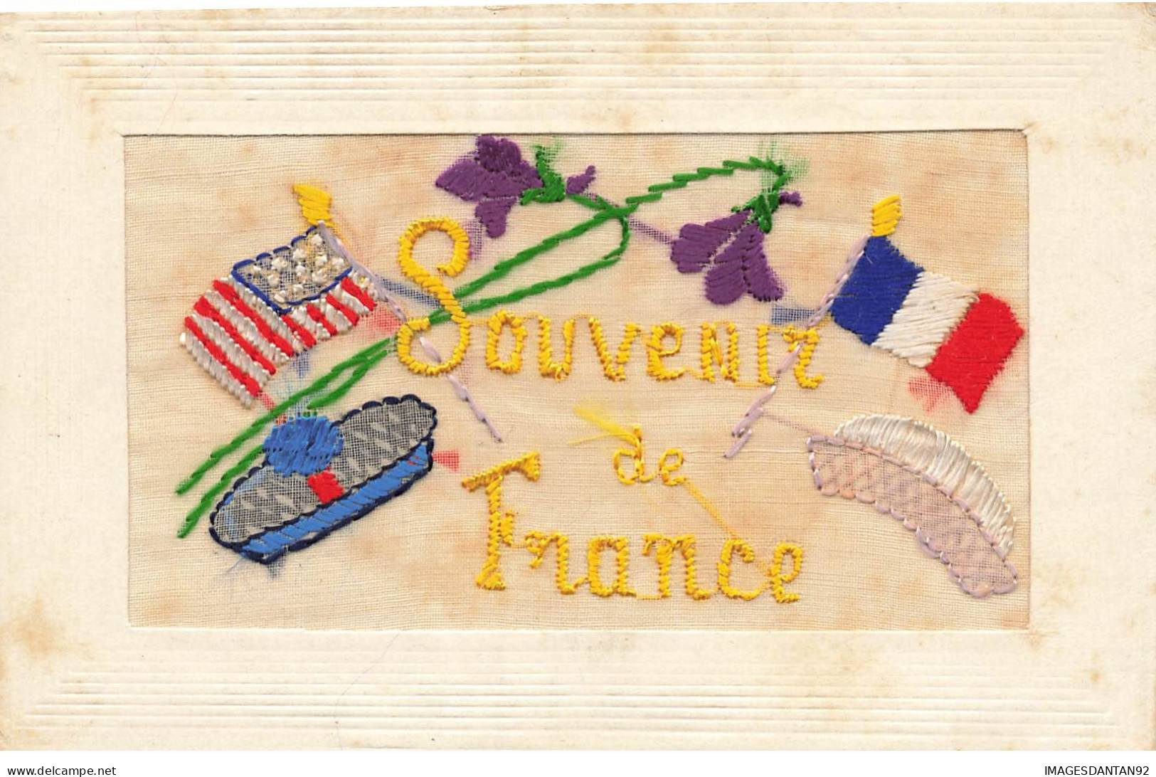 MILITARIA #FG56253 SOUVENIR DE FRANCE BRODEE MARINE USA ALLIANCE DRAPEAU AMERICAIN - Patriottisch