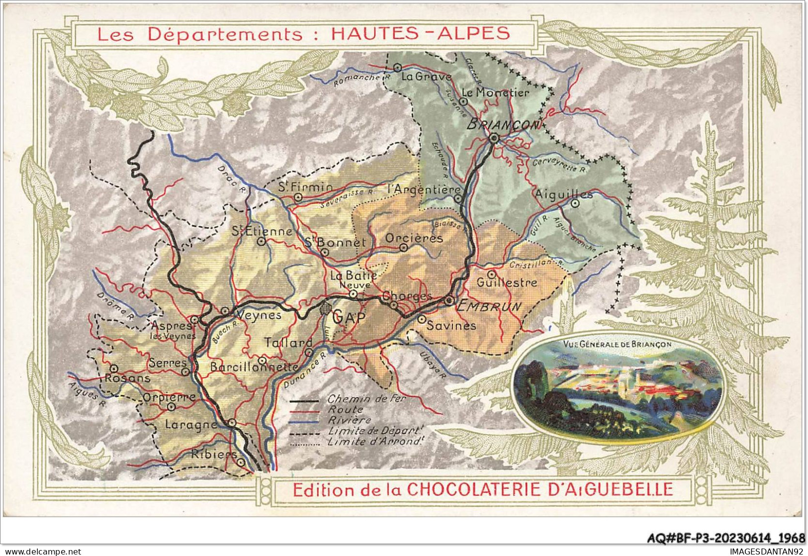 AQ#BFP3-CHROMOS-0982 - CHOCOLAT D'AIGUEBELLE - Les Départements - Hautes-Alpes - Aiguebelle