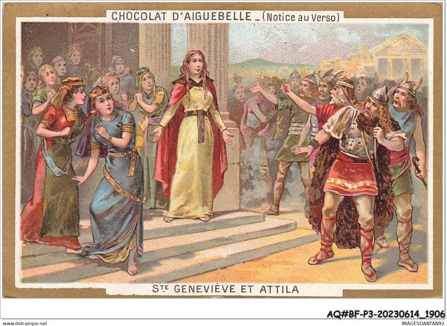 AQ#BFP3-CHROMOS-0951 - CHOCOLAT D'AIGUEBELLE - Sainte-Geneviève Et Attila - Aiguebelle