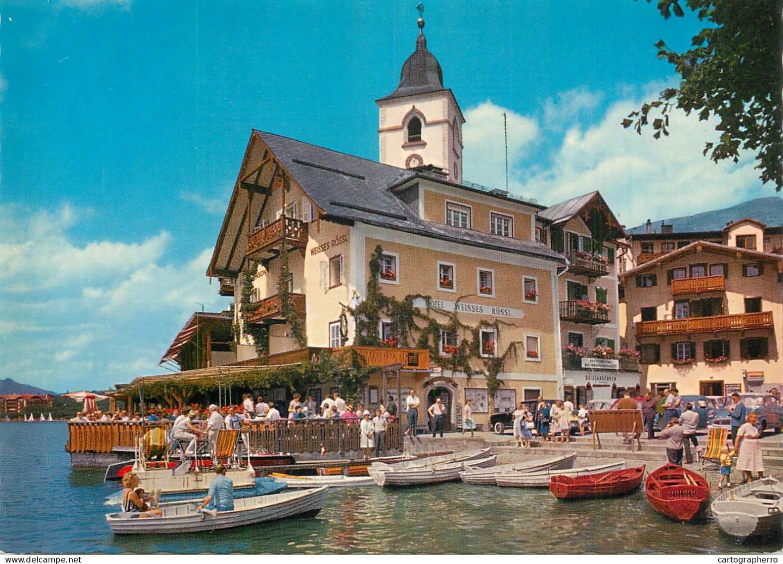 Navigation Sailing Vessels & Boats Themed Postcard Landeplatz St. Wolfgang - Sailing Vessels