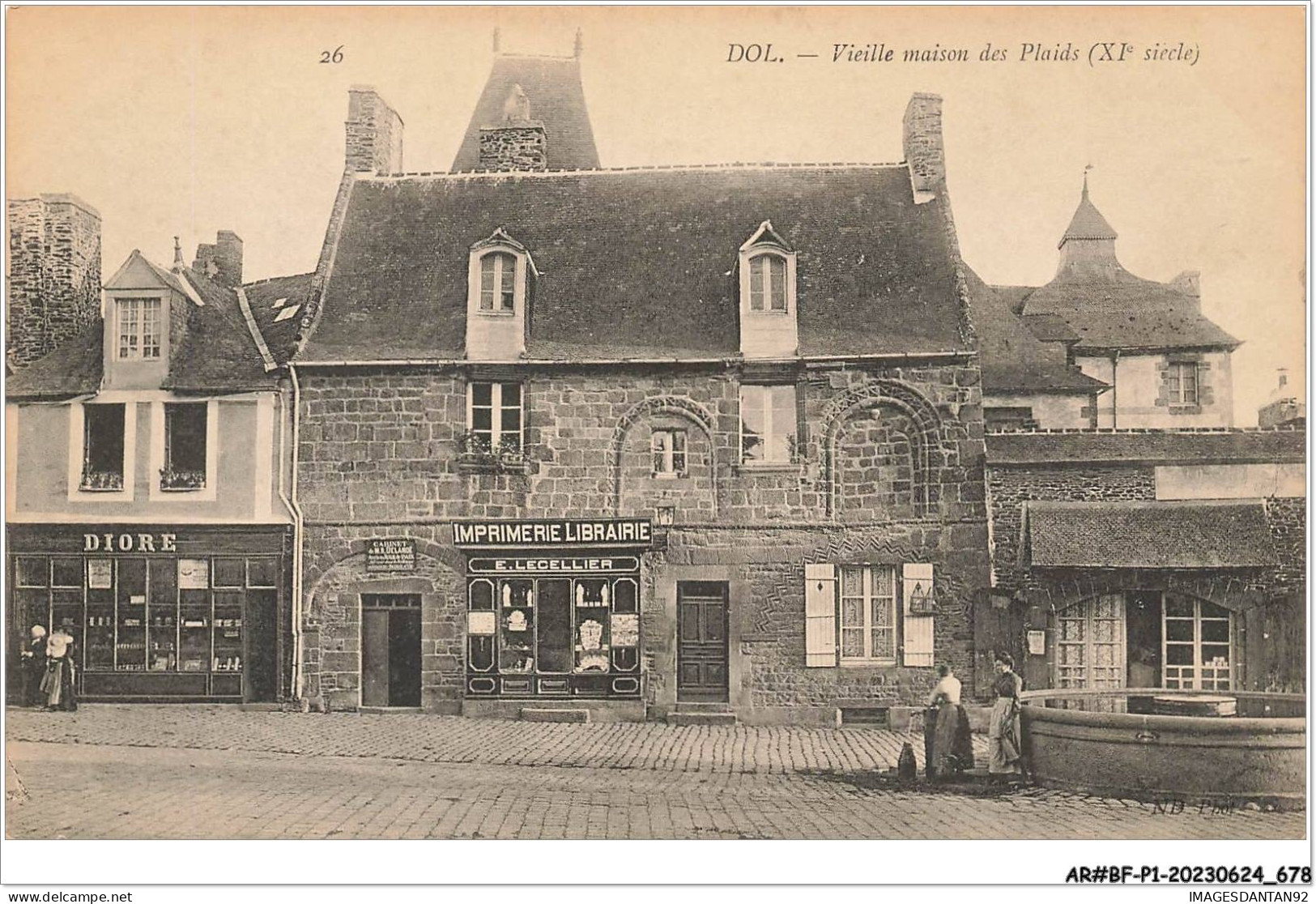 AR#BFP1-35-0340 - DOL - Vieille Maison Des Plaids - Imprimerie Librairie E. Lecellier - Dol De Bretagne