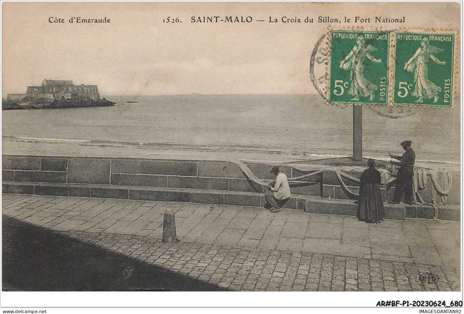 AR#BFP1-35-0341 - SAINT-MALO - La Croix Du Sillon, Le Fort National - Saint Malo