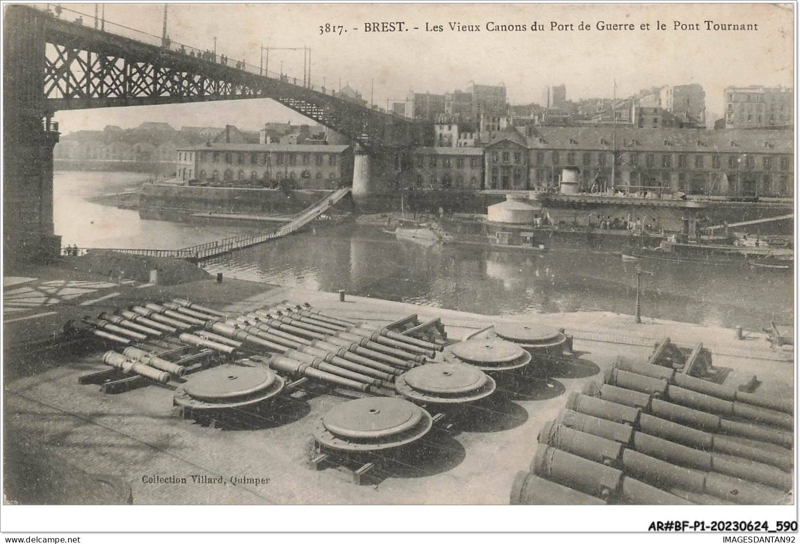 AR#BFP1-29-0296 - BREST - Les Vieux Canons Du Port De Guerre Et Le Pont Tournant - Brest