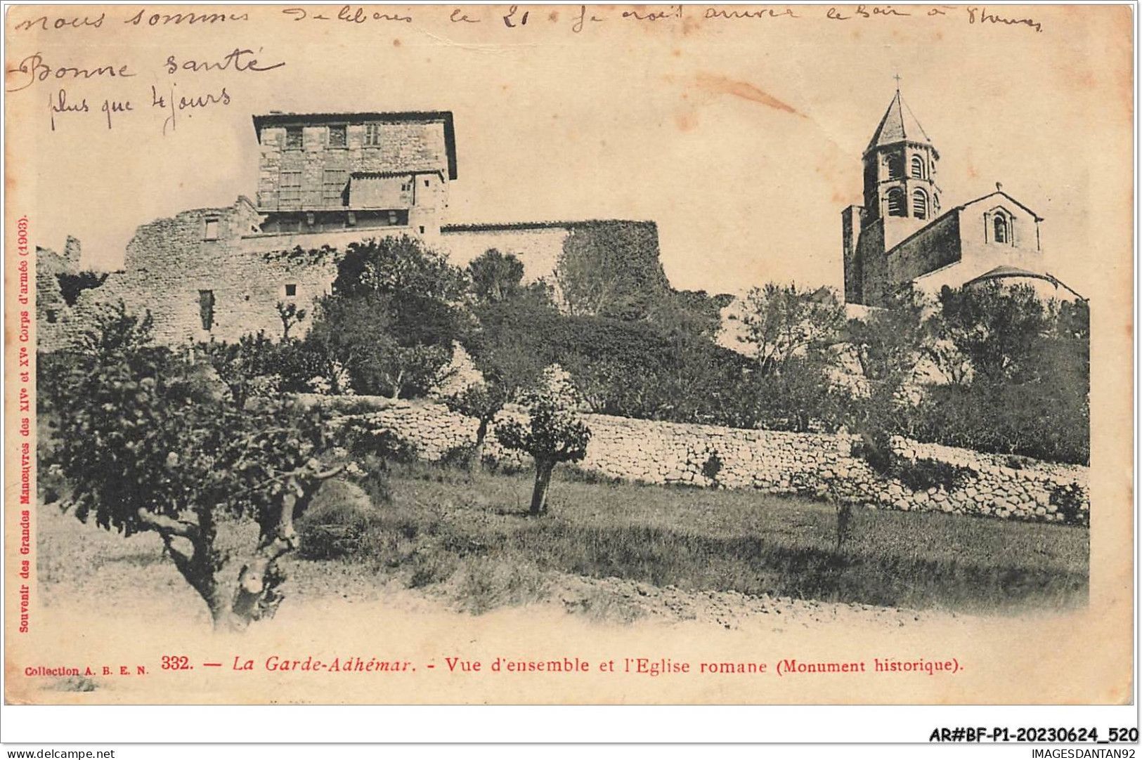 AR#BFP1-26-0261 - LA GARDE-ADHEMAR - Vue D'ensemble Et L'eglise Romane - Romans Sur Isere