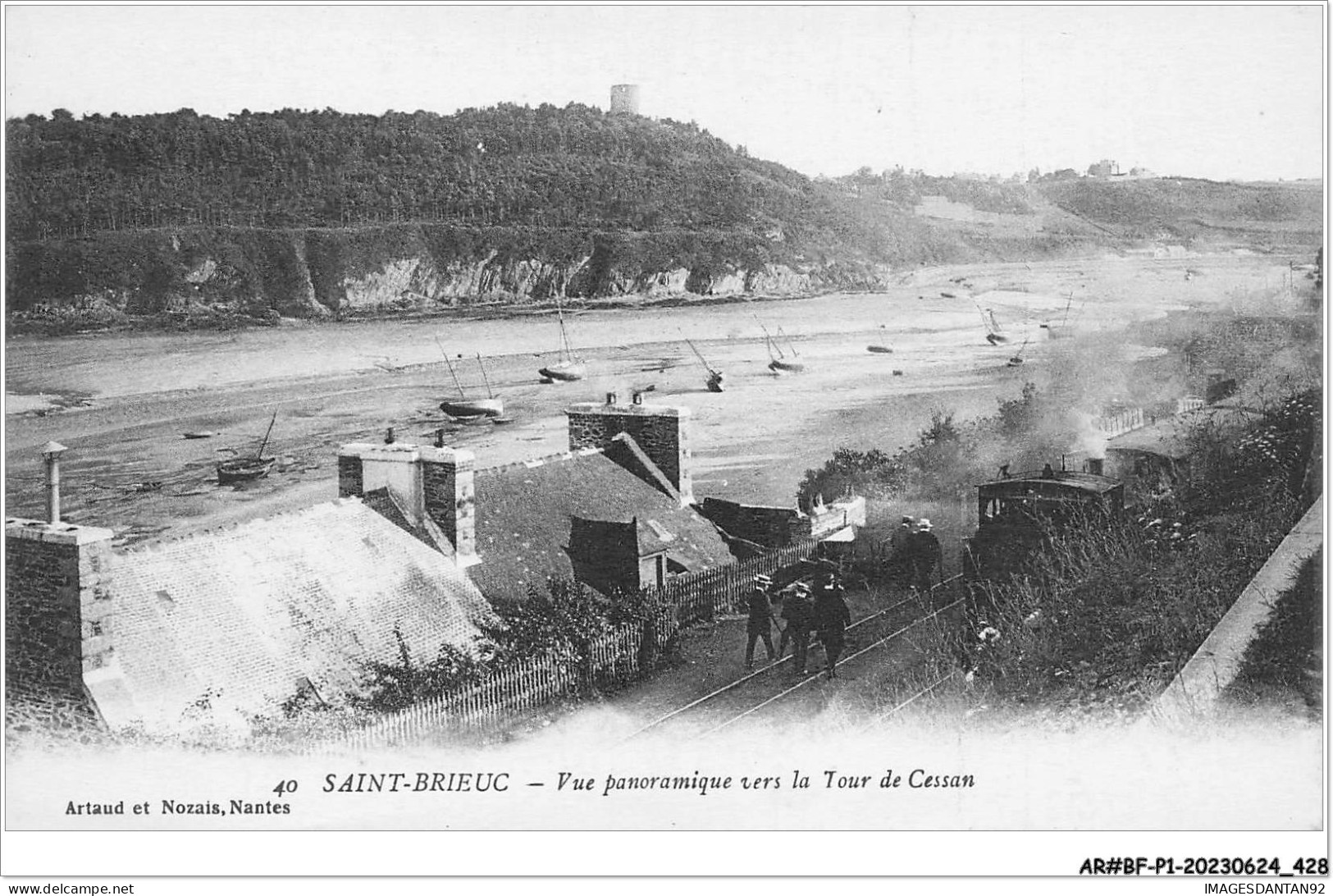 AR#BFP1-22-0215 - SAINT-BRIEUC - Vue Panoramique Vers La Tour De Cessan - Train - Saint-Brieuc