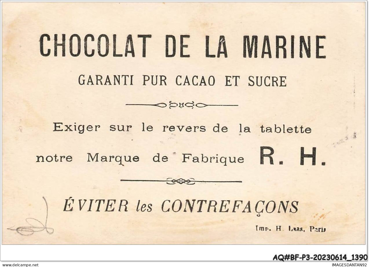 AQ#BFP3-CHROMOS-0692 - CHOCOLAT DE LA MARINE - Merci Mon Capitaine - Altri & Non Classificati