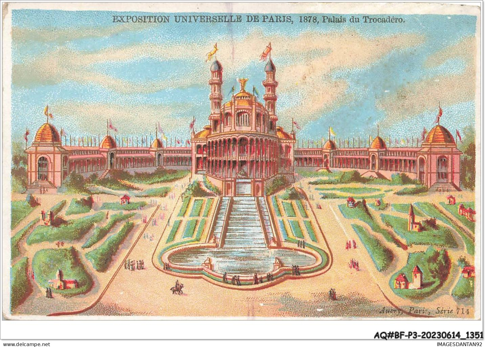 AQ#BFP3-CHROMOS-0673 - EXPOSITION UNIVERSELLE DE PARIS 1878 - Palais Du Trocadéro - Sonstige & Ohne Zuordnung