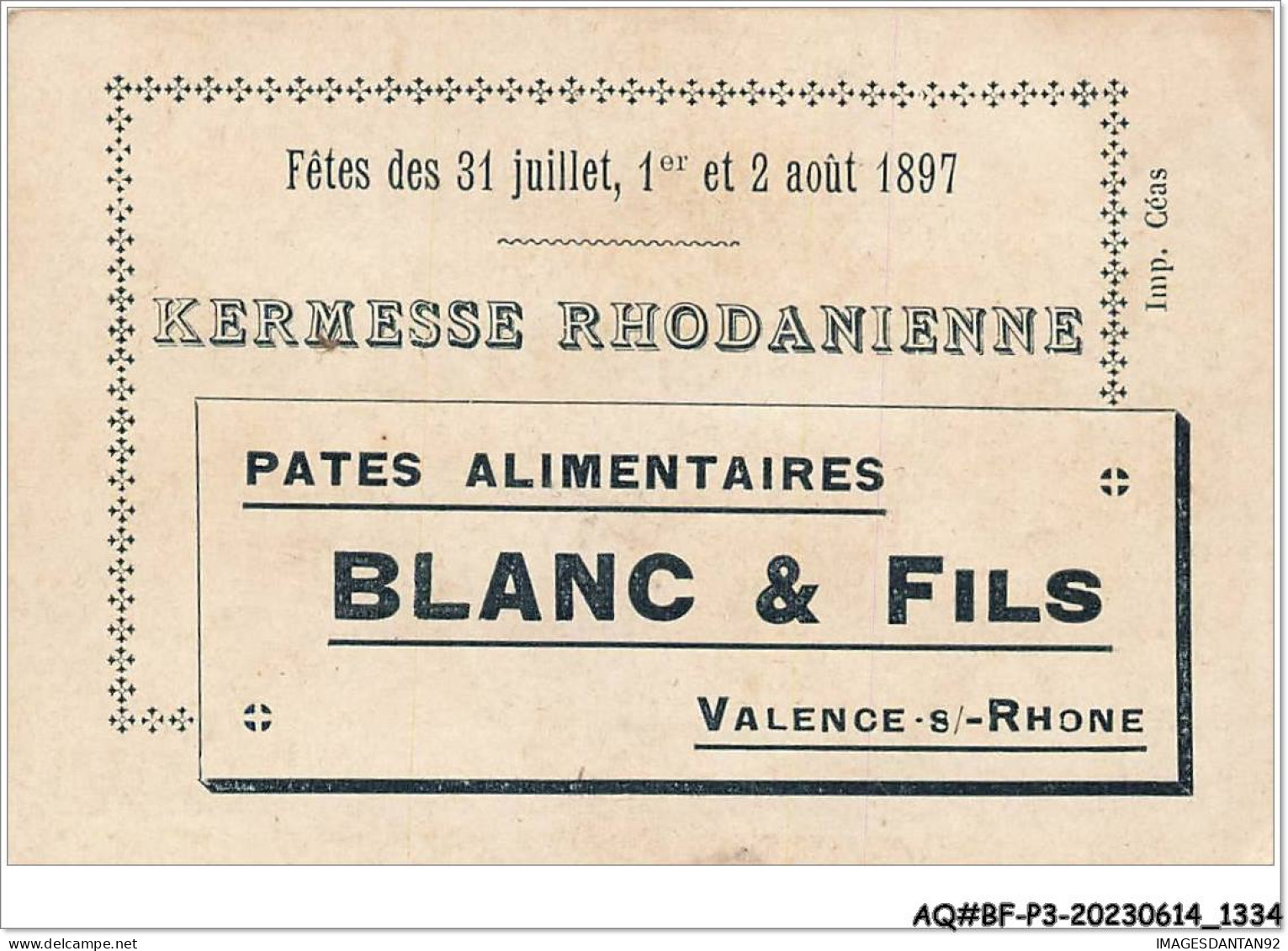 AQ#BFP3-CHROMOS-0664 - VALENCE-SUR-RHONE - Pâtes Alimentaires Blanc Et Fims - Il Est Pris Par Les Gendarmes - Autres & Non Classés