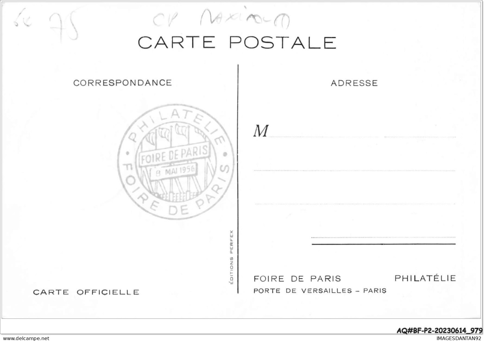 AQ#BFP2-75-0487 - PARIS - Foire De Paris 1956 - Philatérie - Carte Maximum - Mostre