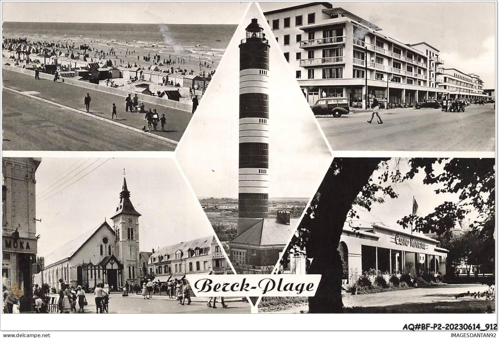 AQ#BFP2-62-0454 - BERCK-PLAGE - La Plage, L'esplanade, La Phare - Multi-vues - Berck