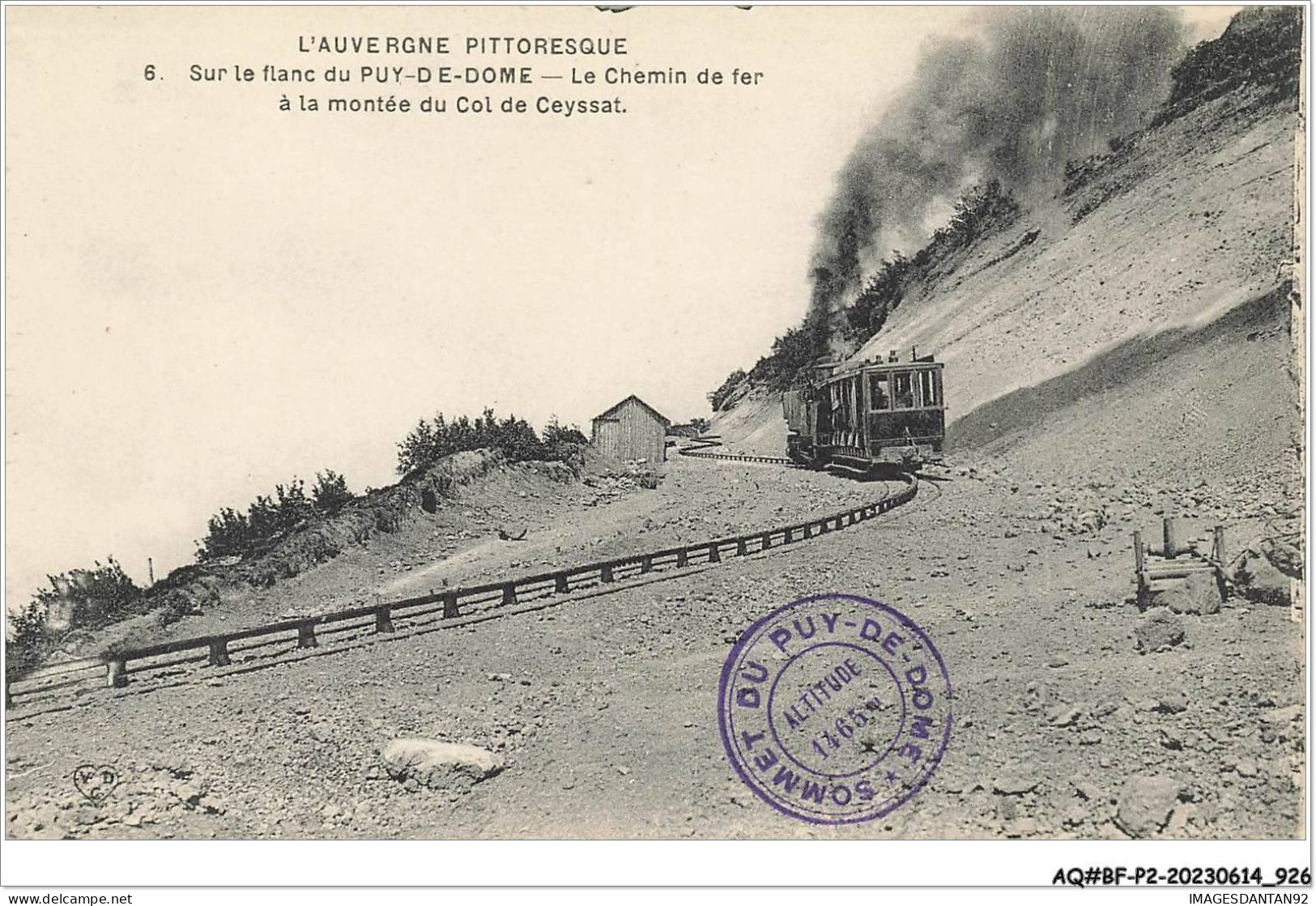 AQ#BFP2-63-0461 - Sur Le Flanc Du Puy-De-Dome - Le Chemin De Fer à La Montée Du Col De Ceyssat - Train - Other & Unclassified