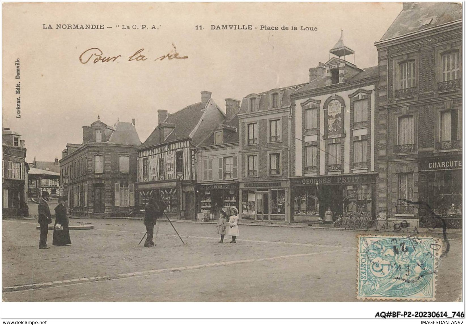AQ#BFP2-27-0372 - DAMVILLE - Place De La Loue - Commerces, Photographe - Sonstige & Ohne Zuordnung