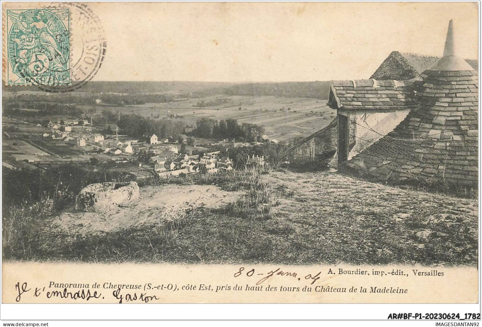 AR#BFP1-78-0892 - Panorama De CHEVREUSE, Côté Est, Pris Du Haut Des Tours Du Chateau De La Mandeleine - Sonstige & Ohne Zuordnung