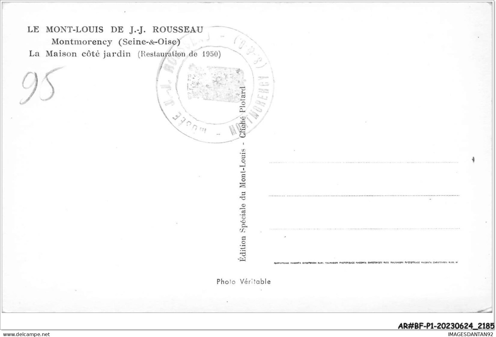AR#BFP1-95-1090 -  MONTMORENCY - Le Mont-Louis De J.-J. Rousseau - La Maison Coté Jardin - Montmorency