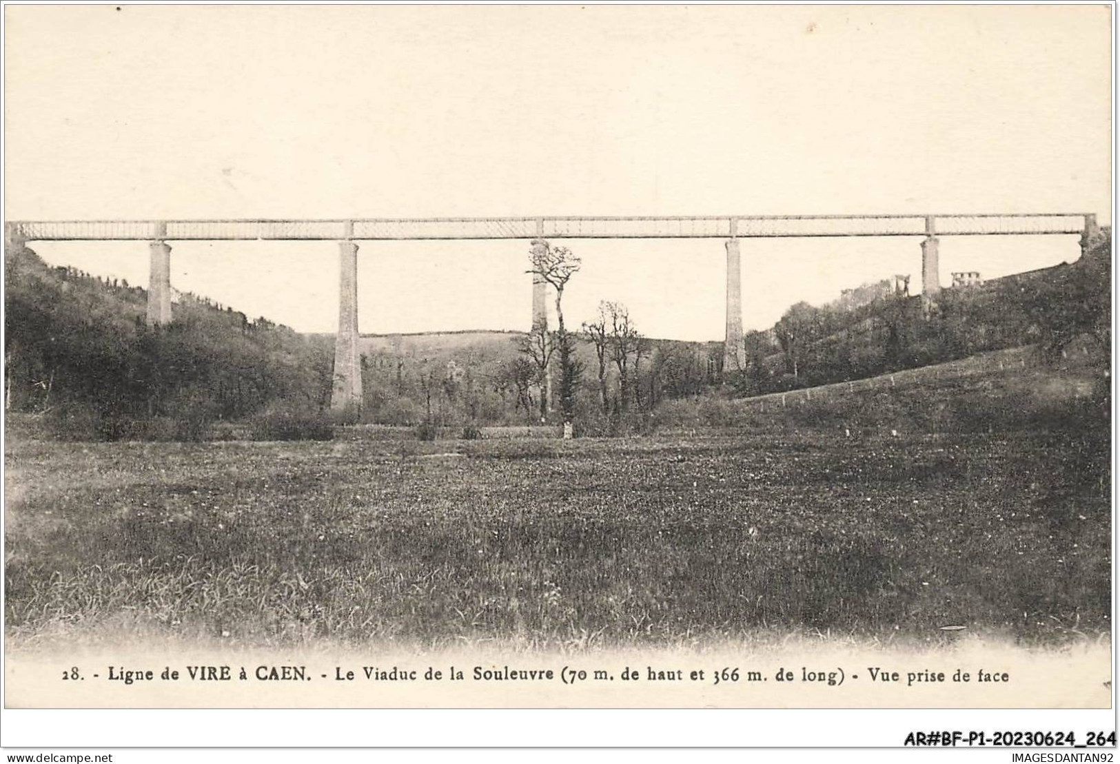 AR#BFP1-14-0133 - Ligne De VIRE à CAEN - Le Viadue De La Souleuvre - Vue Prise De Face - Caen