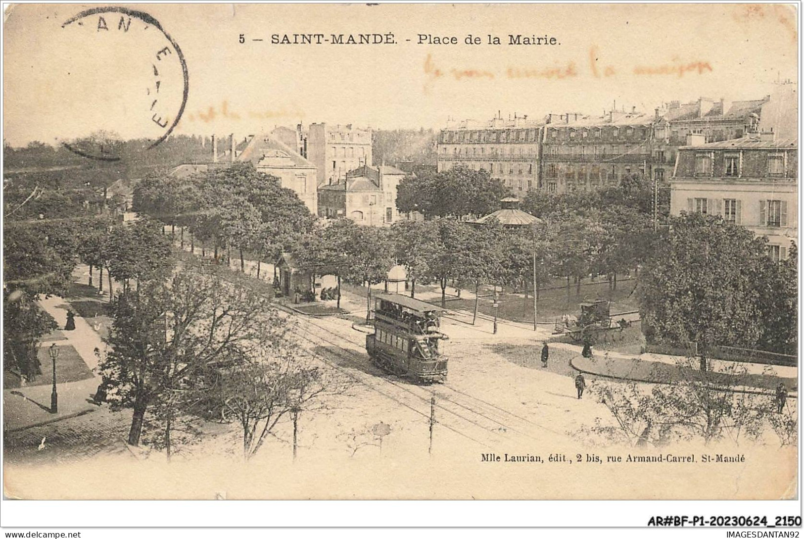 AR#BFP1-94-1074 - SAINT-MANDE - Place De La Mairie - Tramway à Deux étages - Saint Mande