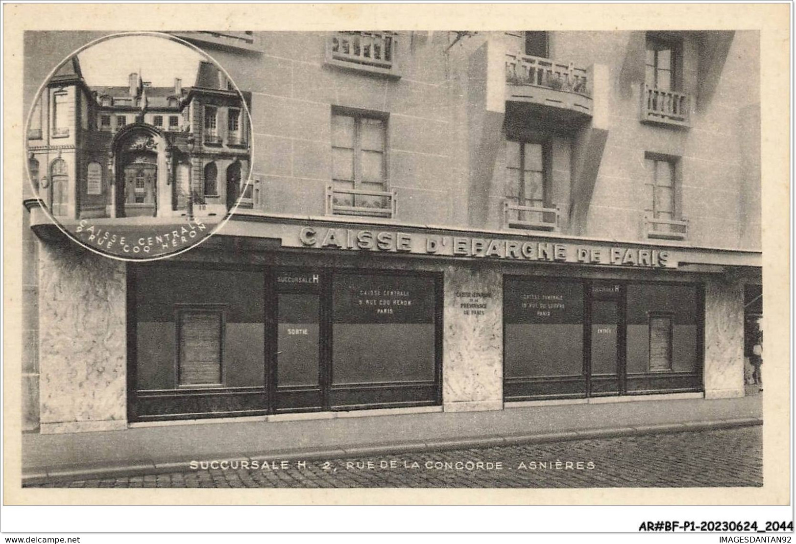AR#BFP1-92-1022 - ASNIERES - Caisse D'Epargne De Paris - Rue De La Concorde - Asnières-sur-Oise