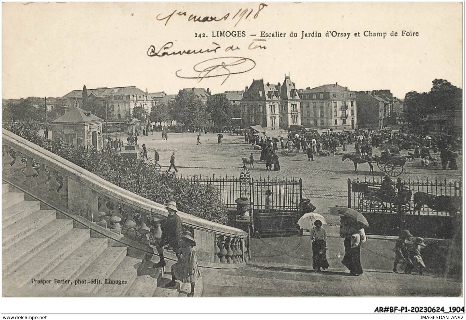 AR#BFP1-87-0953 - LIMOGES - Escalier Du Jardin D'Orsay Et Champ De Foire - Limoges