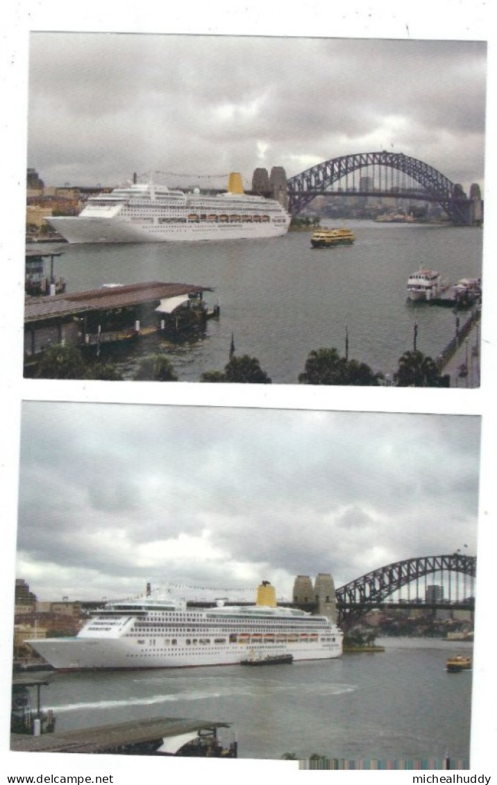 2   POSTCARDS PUBL IN  AUSTRALIA P&O CRUISES  THE AURORA - Passagiersschepen