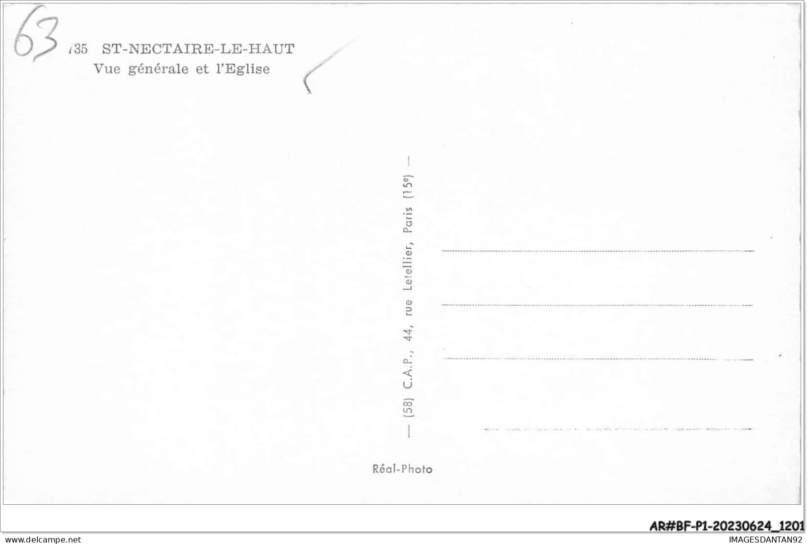 AR#BFP1-63-0601 - ST-NECTAIRE-LE-HAUT - Vue Générale De L'église - Saint Nectaire