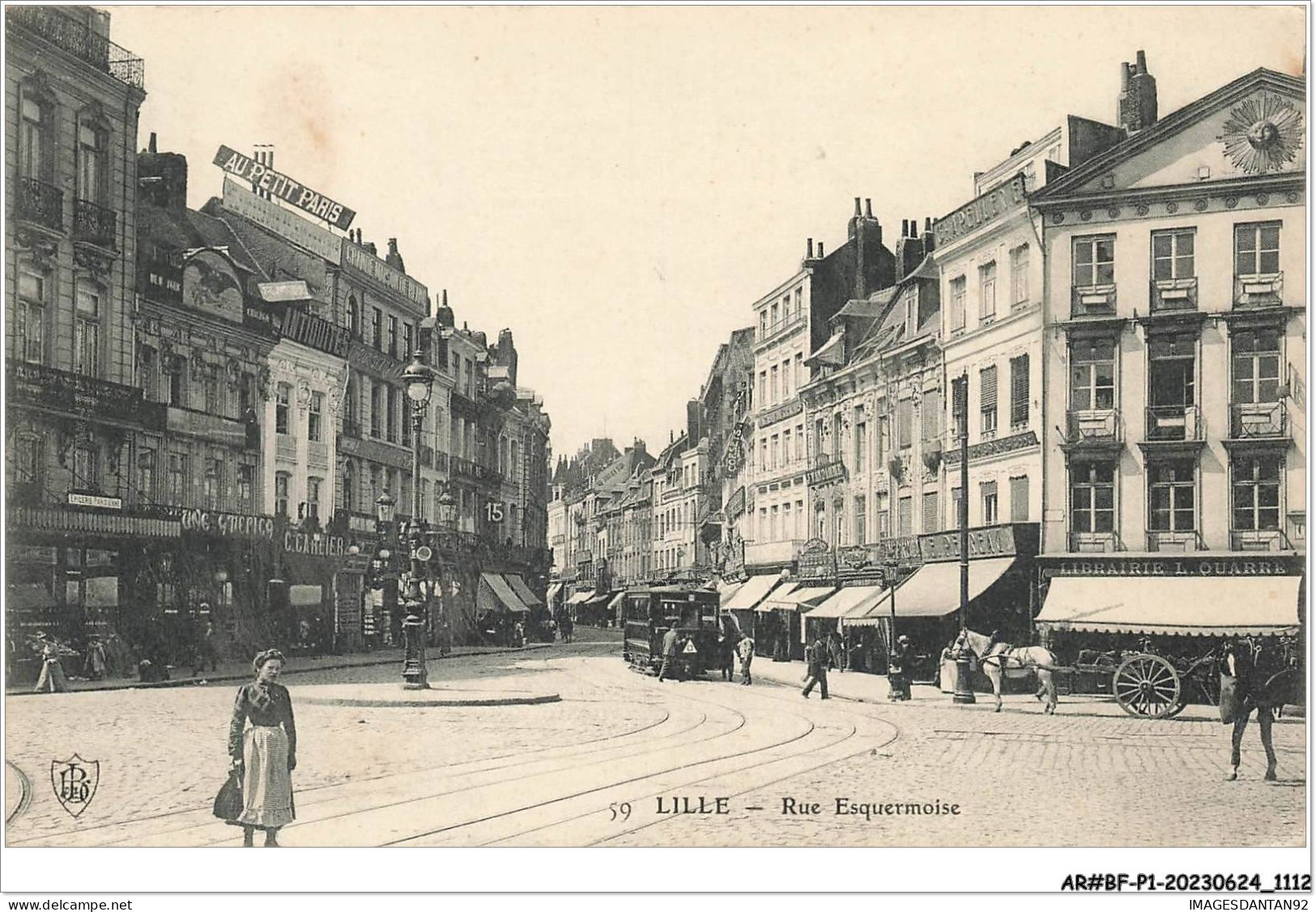 AR#BFP1-59-0557 - LILLE - Rue Esquermoise - Commerces, Librairie, Au Petit Paris - Lille
