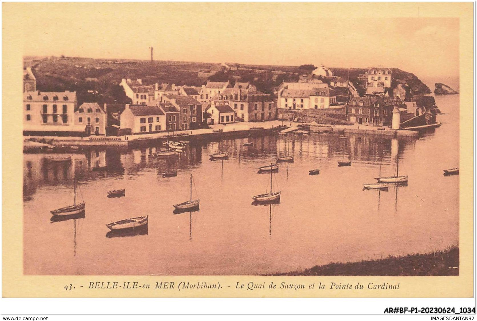 AR#BFP1-56-0518 - BELLE-ILE-EN-MER - Le Quai De Sauzon Et La Pointe Du Cardinal - Belle Ile En Mer