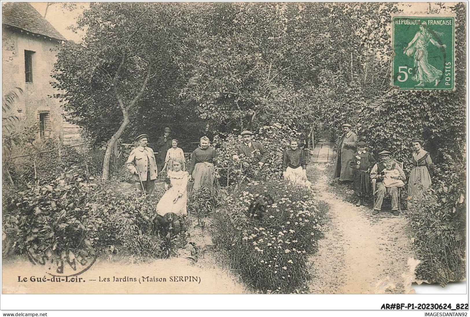 AR#BFP1-41-0412 - Le GUE-DU-LOIR - Les Jardins (maison Serpin) - Carte Vendue En L'état - Sonstige & Ohne Zuordnung