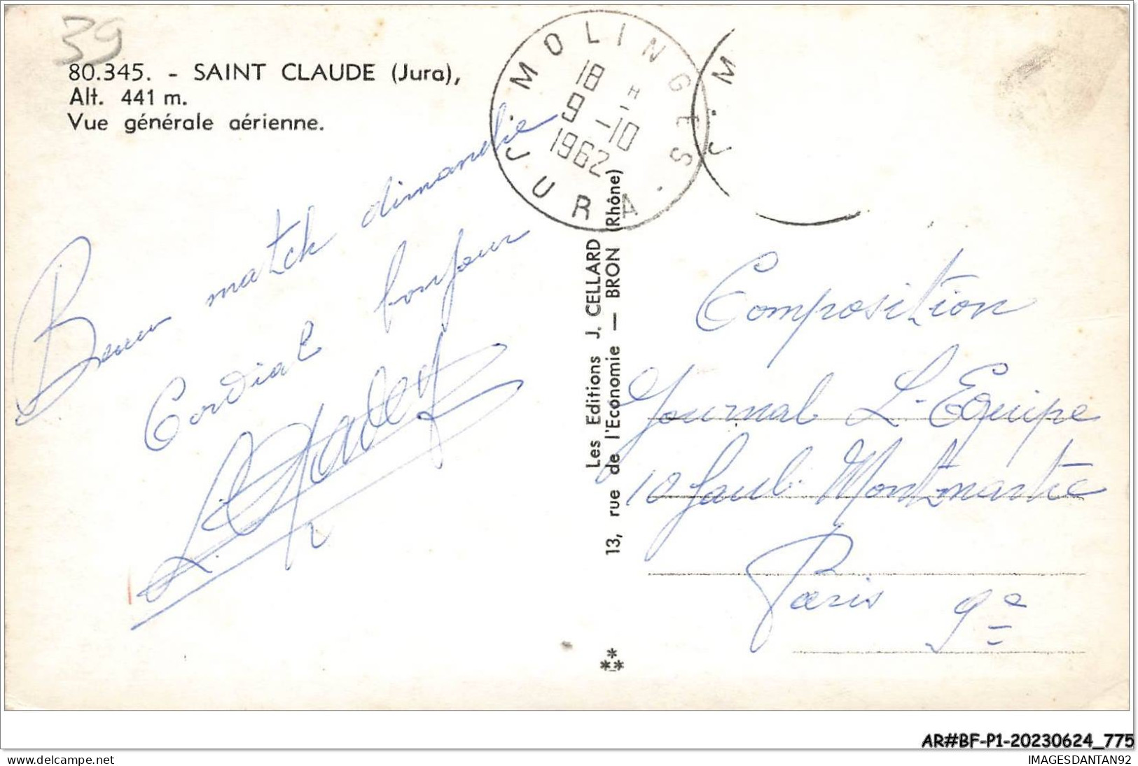 AR#BFP1-39-0388 - SAINT CLAUDE - Vue Générale Aérienne - Saint Claude