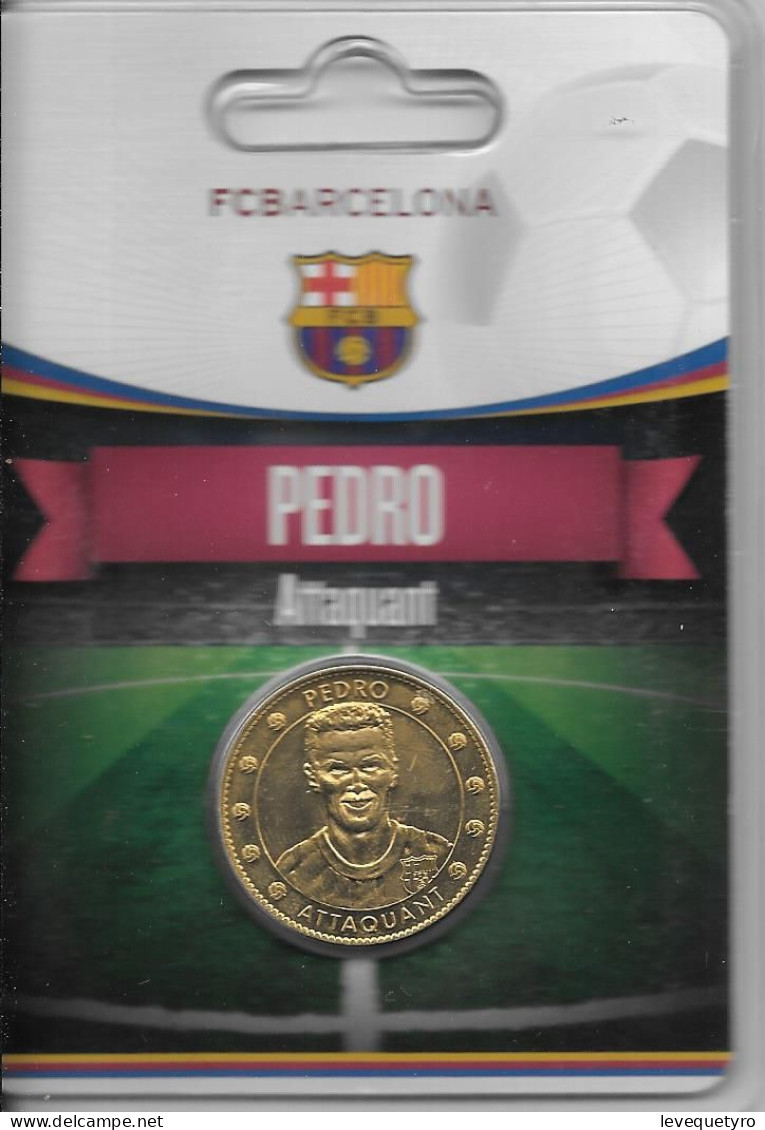 Médaille Touristique Arthus Bertrand AB Sous Encart Football Barcelone Saison 2011 2012 Pedro - Undated