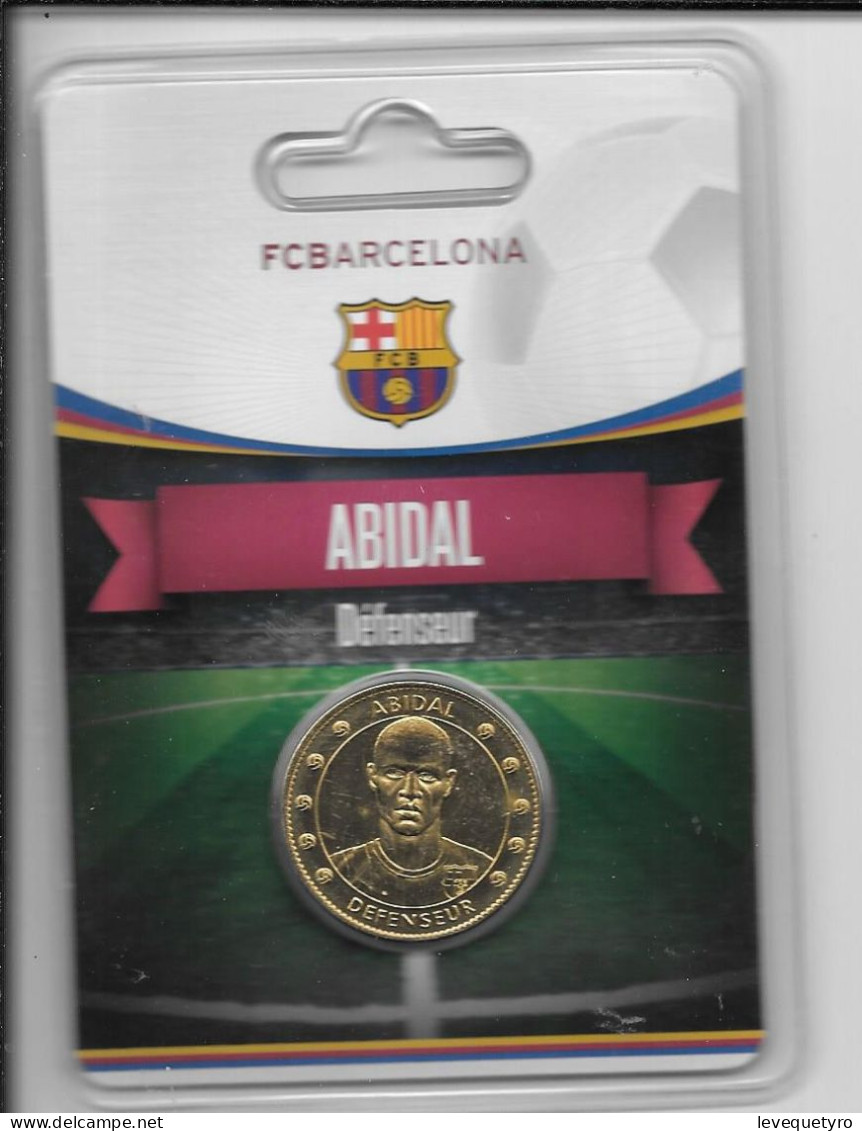 Médaille Touristique Arthus Bertrand AB Sous Encart Football Barcelone Saison 2011 2012 Abidal - Non-datés