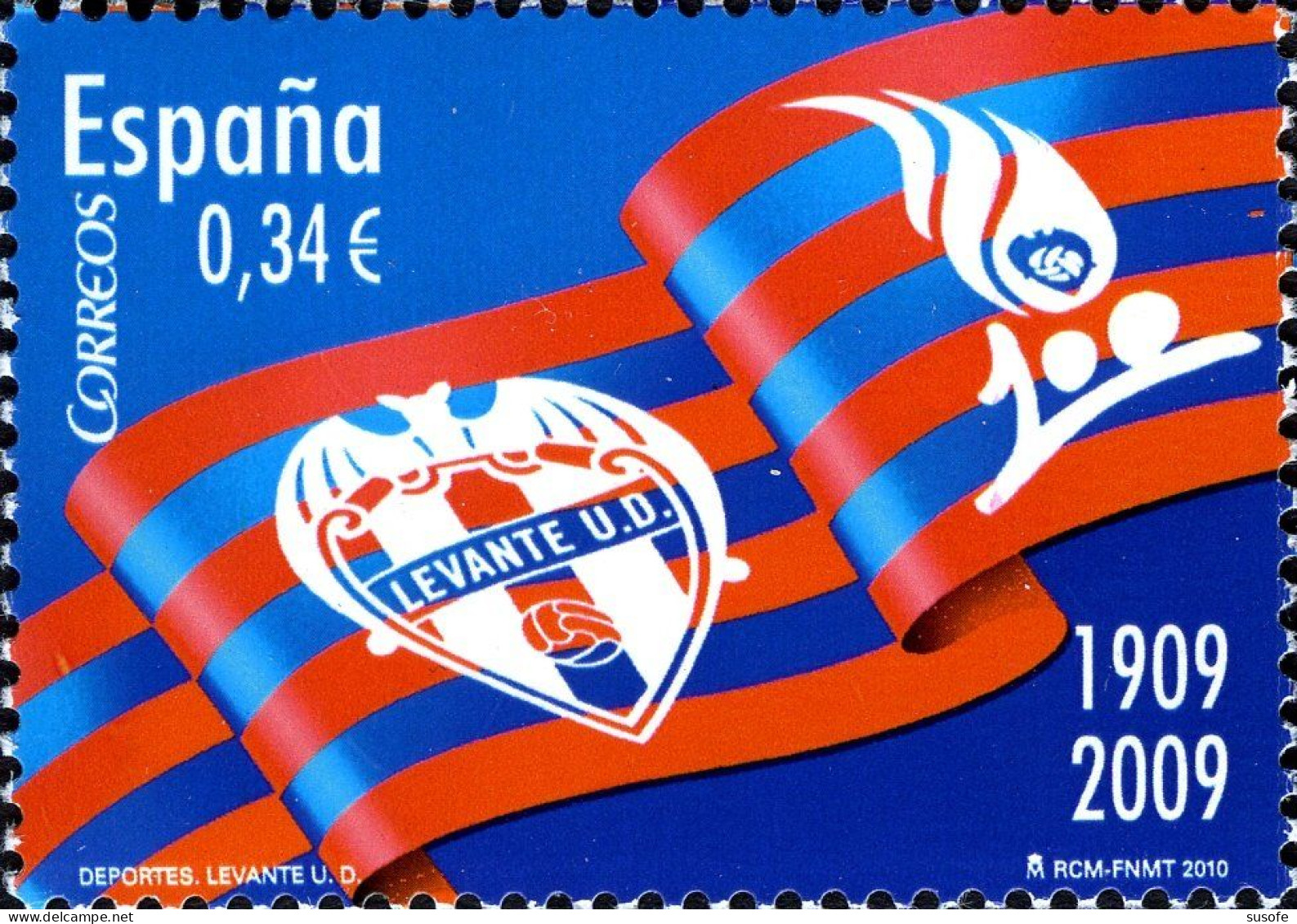 España 2010 Edifil 4561 Sello ** Deportes Futbol Centenario Del Levante Union Deportiva (Valencia) Michel 4503 - Unused Stamps