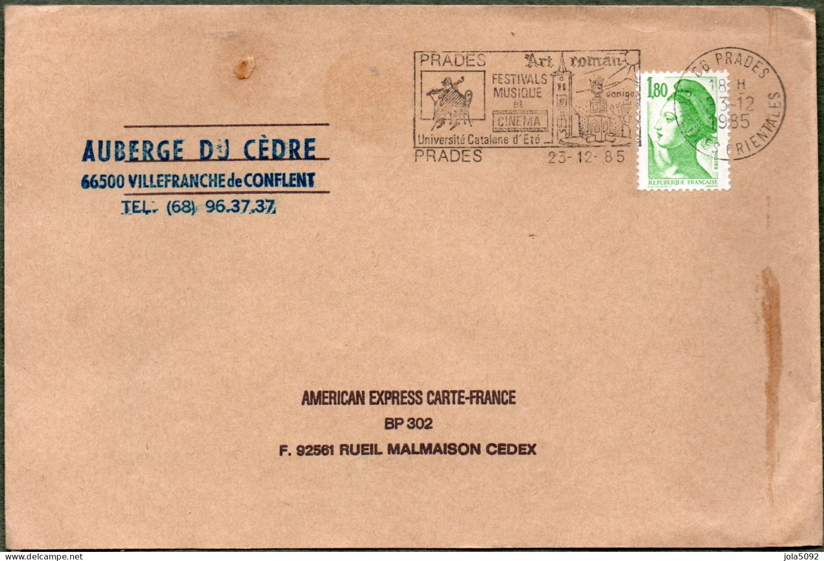 66 - PRADES 1985 - Auberge Du Cèdre VILLEFRANCHE De CONFLENT - 1961-....