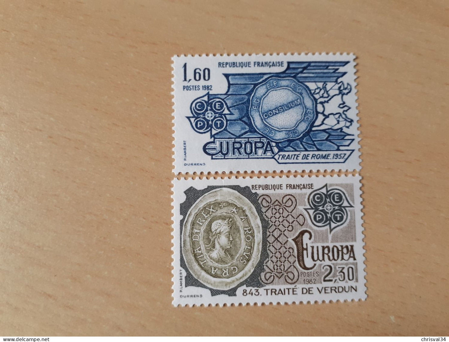 TIMBRES   FRANCE   EUROPA   1982    N  2207  /  2208   COTE  2,10  EUROS   NEUFS  LUXE** - 1982