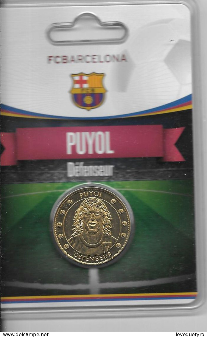 Médaille Touristique Arthus Bertrand AB Sous Encart Football Barcelone Saison 2011 2012 Puyol - Non Datati