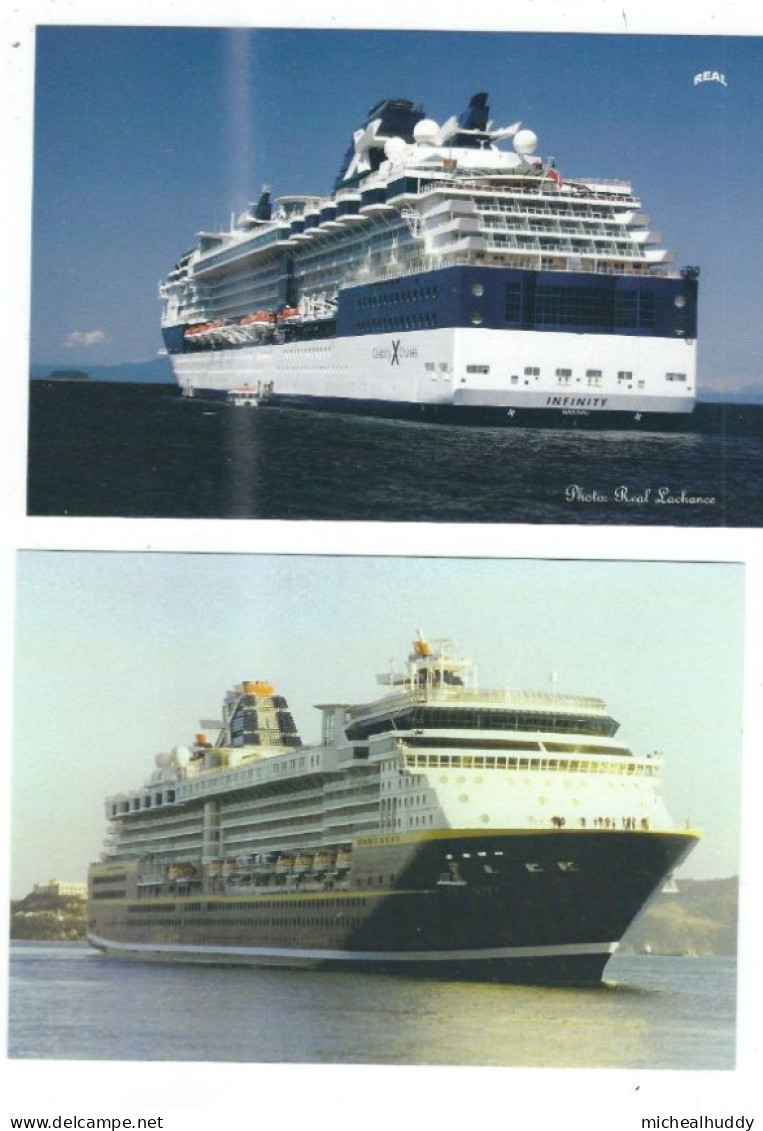 2   POSTCARDS CELEBRITY CRUISES   INFINTY - Steamers