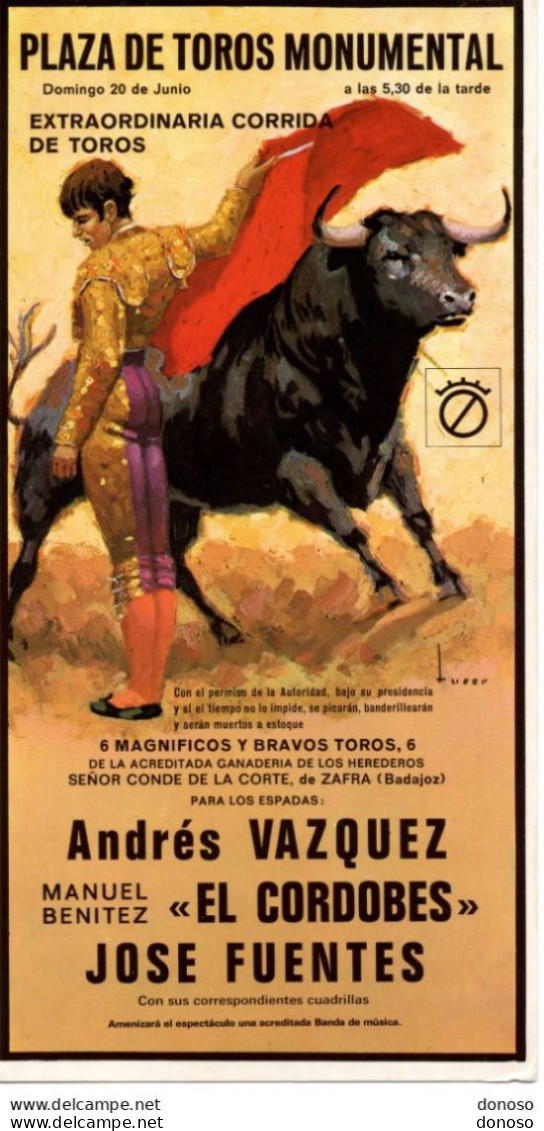ESPAGNE, Plaza De Toros Monumental, Andres Vazquez, Carte éditée à Barcelone - Corrida