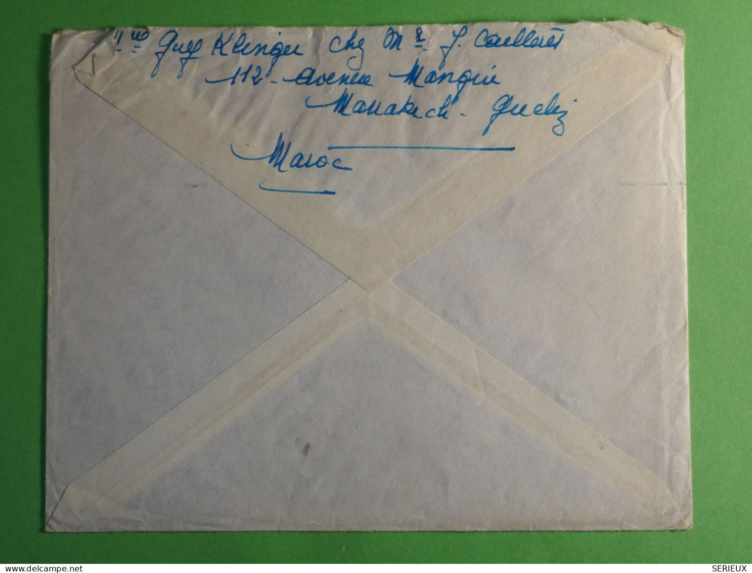 DN17  MAROC   LETTRE  ASSEZ RARE 1954  MARRAKESH A  ENGLAND   + AFF. INTERESSANT +++ - Lettres & Documents