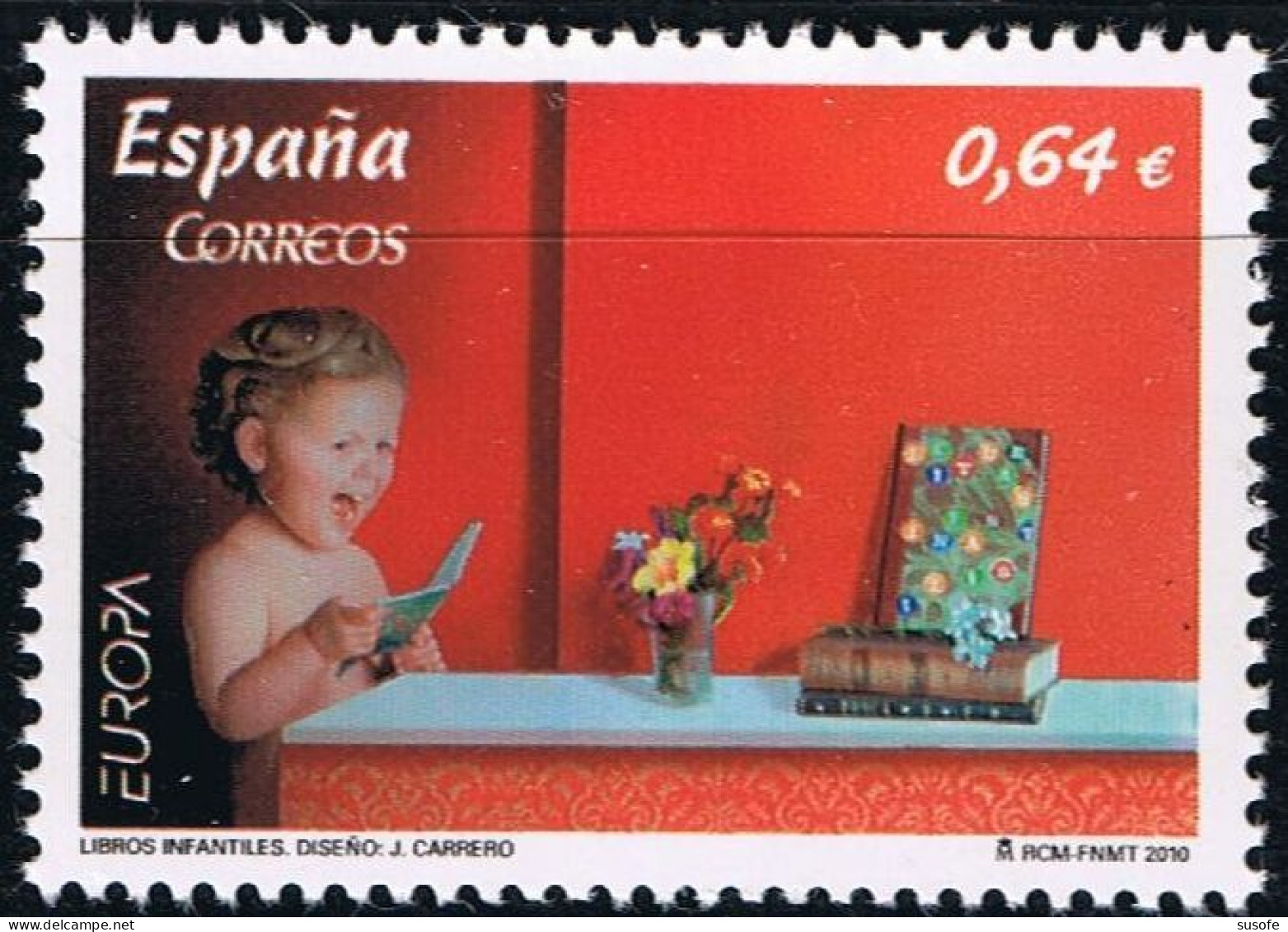 España 2010 Edifil 4564 Sello ** Europa CEPT Libros Infantiles Diseño J. Carrero Michel 4506 Yvert 4210 Spain Stamp - Nuevos