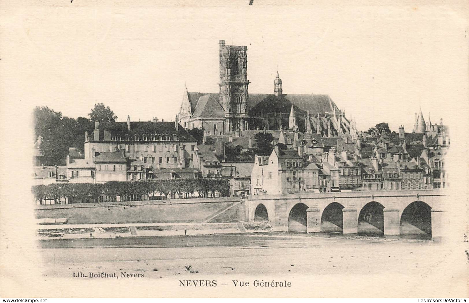 FRANCE - Nevers - Cathédrale - Viaduc - Vue Générale - Carte Postale Ancienne - Nevers