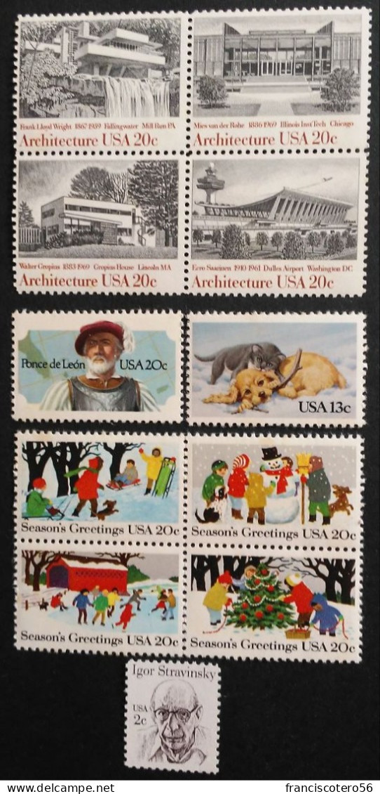 Estados - Unidos: Año. 1982 - Completo. 90/Val. Dent. 11 - Dent. 11 - 1/2 - Dent. 11x10 -1/2 **/Muy Buenos Ejemplares. - Unused Stamps