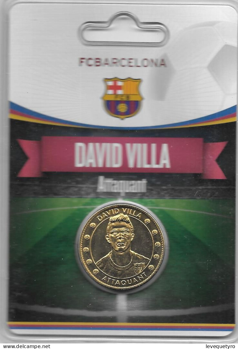 Médaille Touristique Arthus Bertrand AB Sous Encart Football Barcelone Saison 2011 2012 David Villa - Non-datés