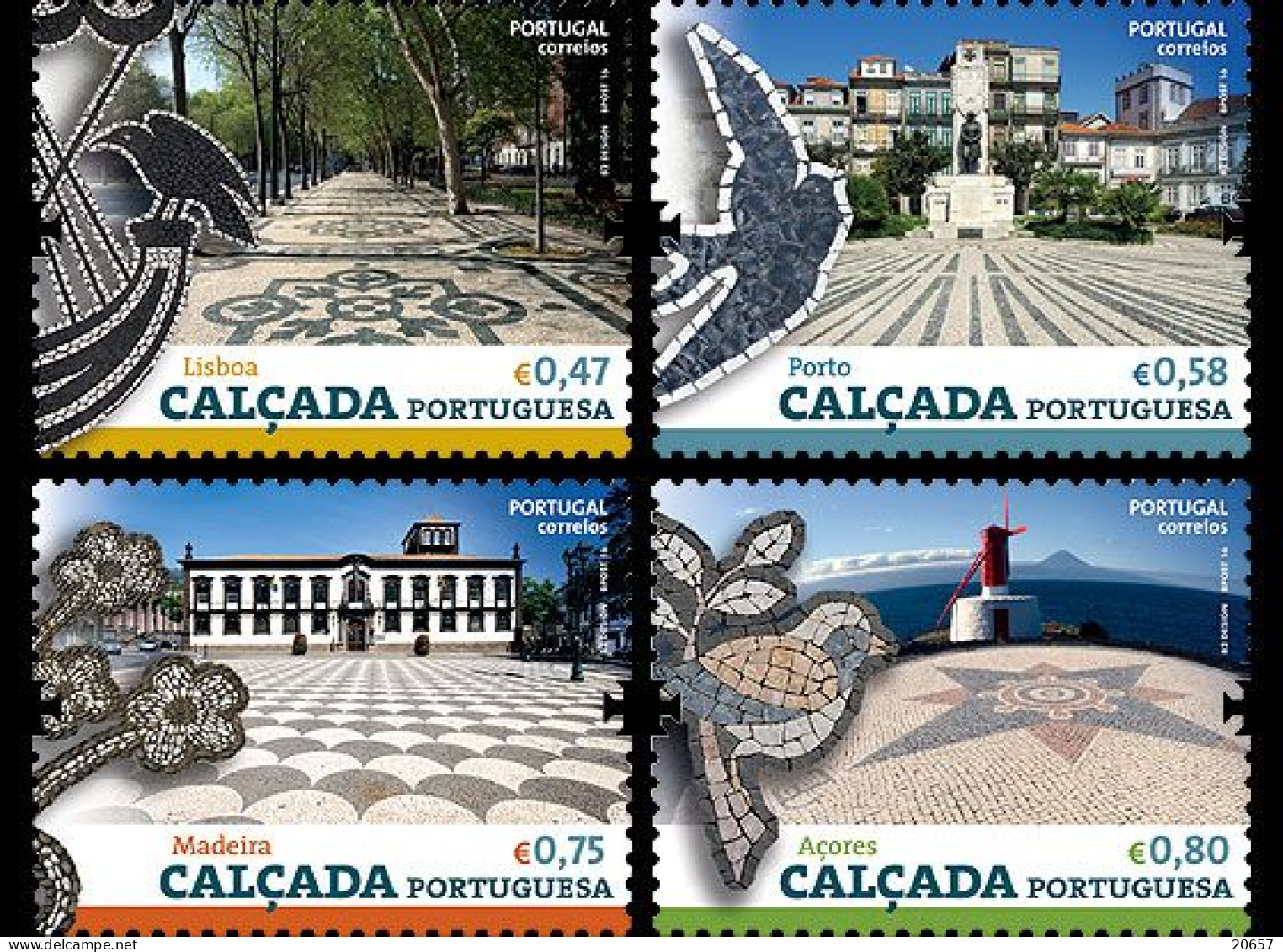 Portugal 4144/51 Pavements, Mosaïques, Hippocampe, Hirondelle, Moulin - Andere & Zonder Classificatie