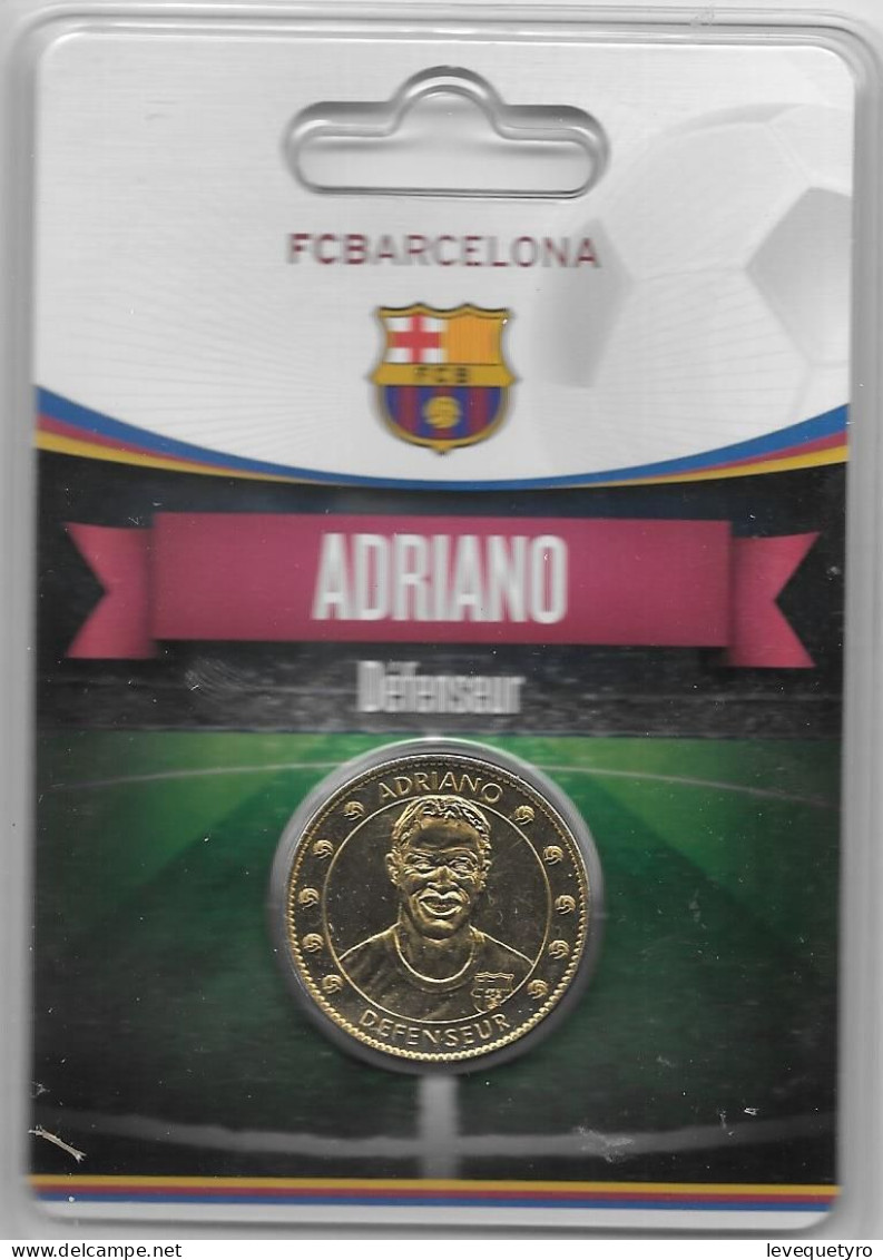 Médaille Touristique Arthus Bertrand AB Sous Encart Football Barcelone Saison 2011 2012 Adriano - Zonder Datum