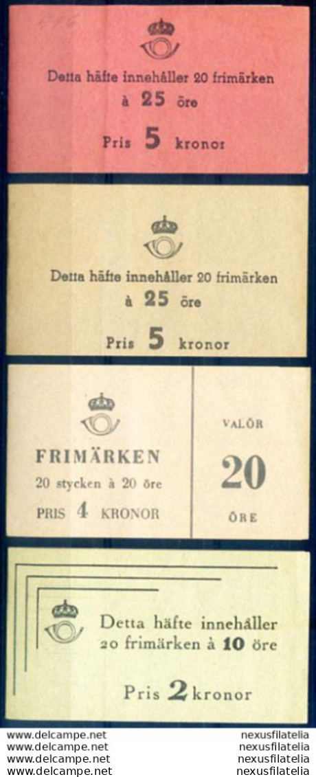 Gustavo VI Adolfo 1951-52. 4 Libretti. - Sonstige & Ohne Zuordnung