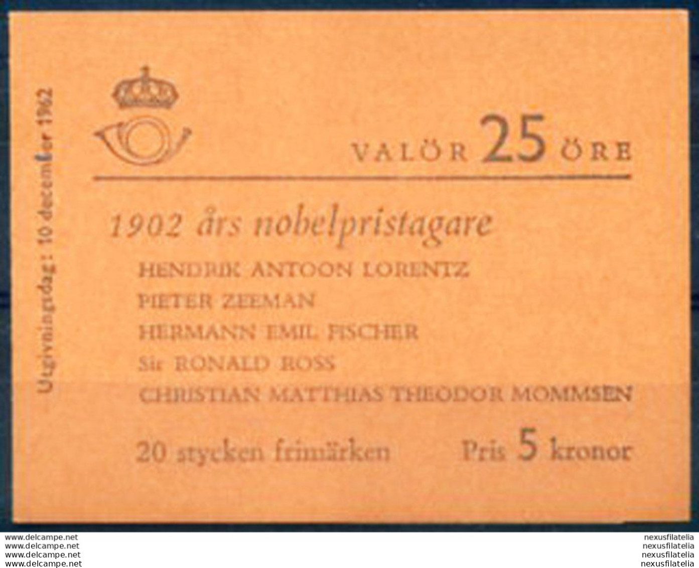 Premi Nobel 1962. Libretto. - Sonstige & Ohne Zuordnung