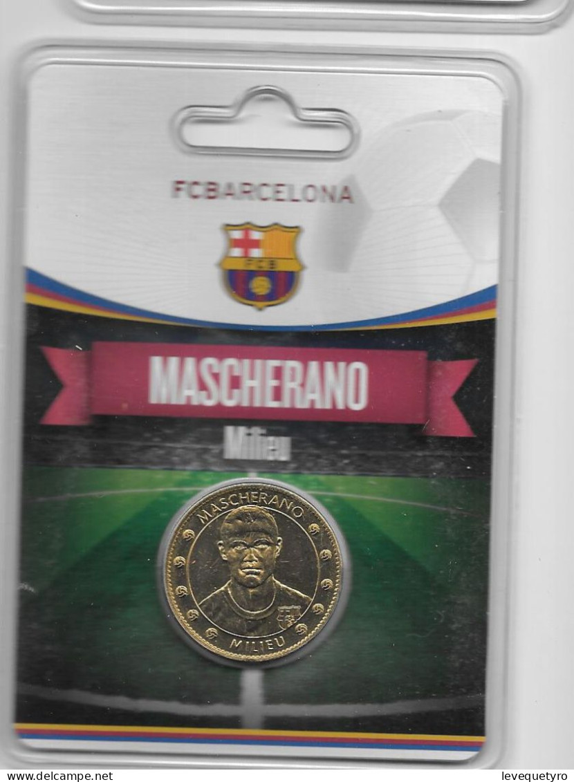 Médaille Touristique Arthus Bertrand AB Sous Encart Football Barcelone Saison 2011 2012 Mascherano - Non Datati
