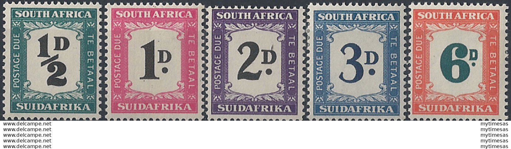 1948 South Africa Segnatasse 5v. MH SG. D34/D38 - Otros & Sin Clasificación