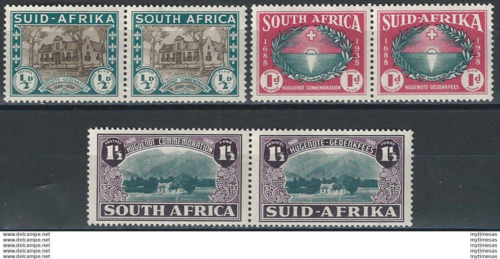 1939 South Africa Giorgio VI 3v. MH SG. N. 82/84 - Autres & Non Classés