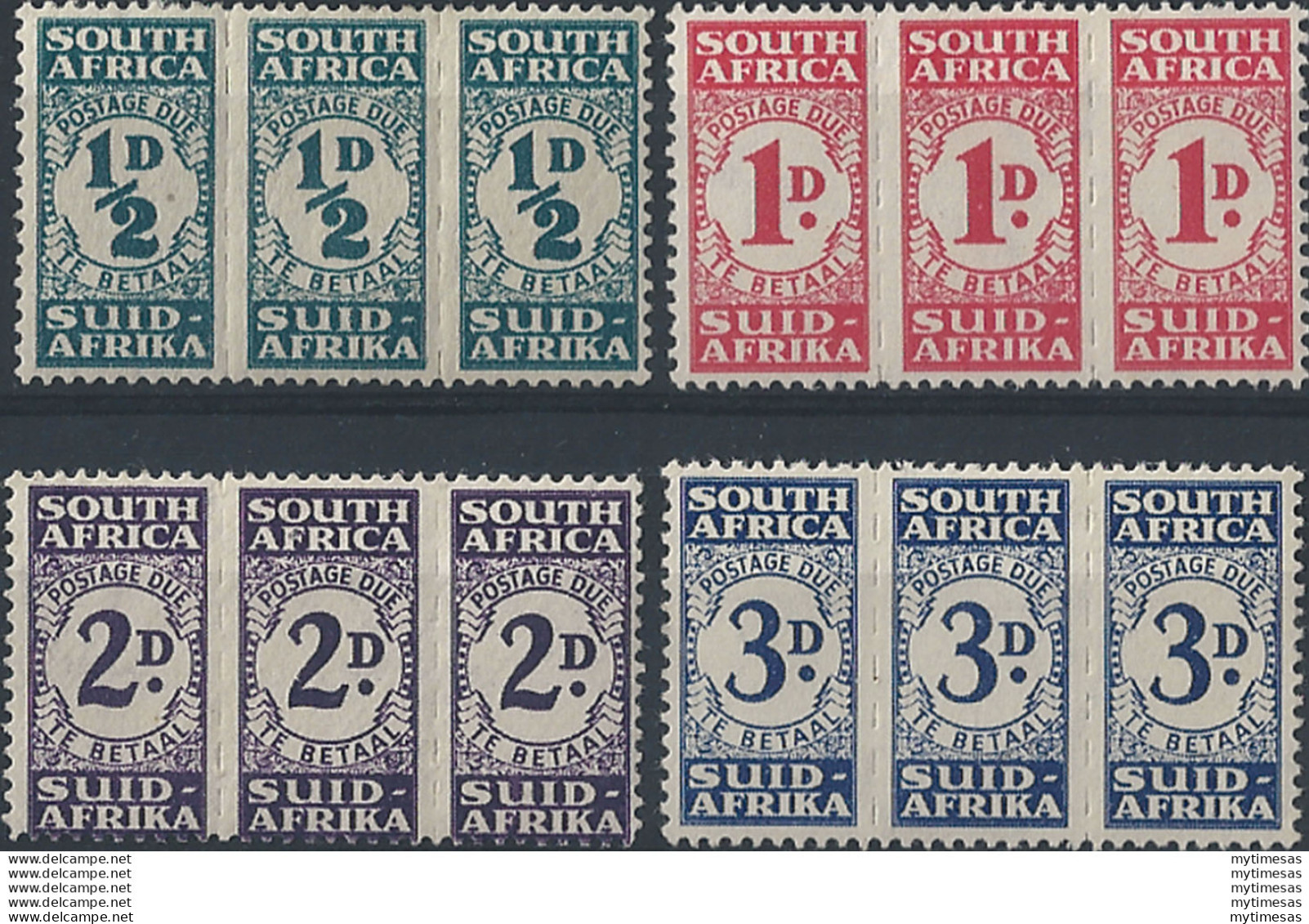 1943 South Africa Segnatasse 4v. MH SG. N. D30/33 - Other & Unclassified