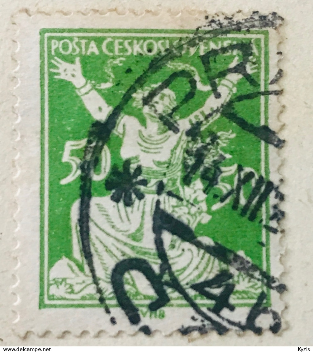 TCHÉCOSLOVAQUIE - 50h, BRISE-CHAINE 1920 - BELLE COULEUR - Used Stamps